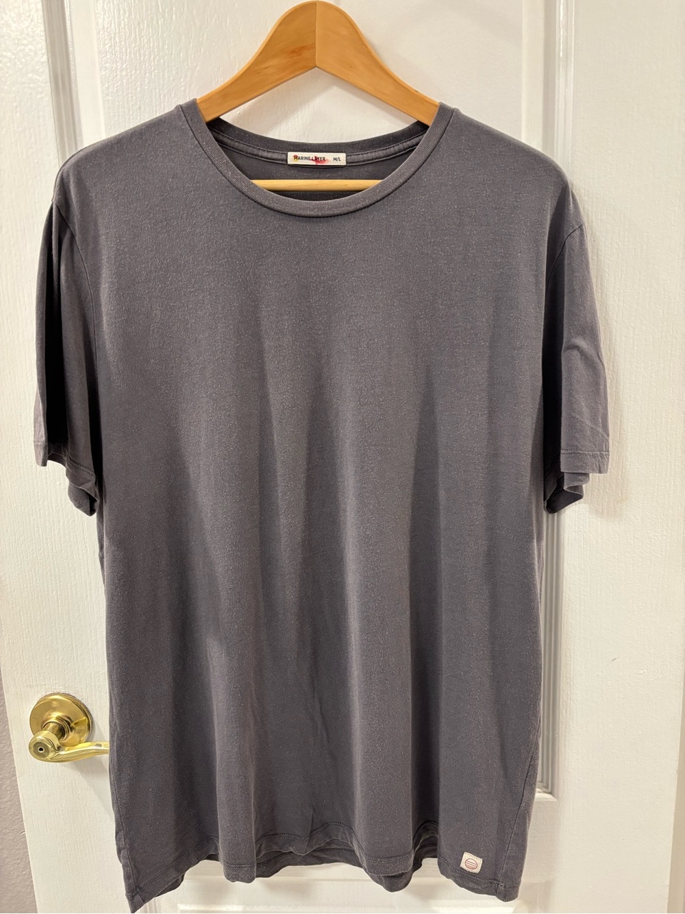 Marine Layer Grey Short Sleeve Crewneck Tee Soft Cotton Tencel